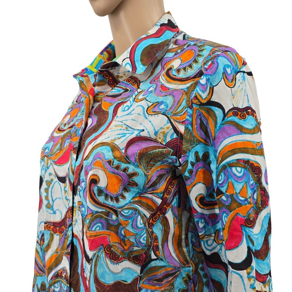 Robert Graham Limited Edition Women's Long Sleeve Shirt, Medium